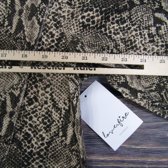 Lovefire NWT NEW Womens Medium Python Twill Full Zip High Neck Bomber Jacket - Picture 6 of 9